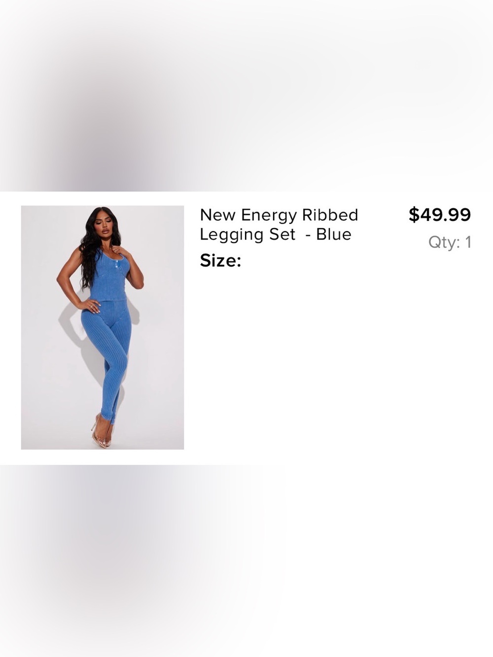 Fashion Nova New Energy Ribbed Legging Set - Blue